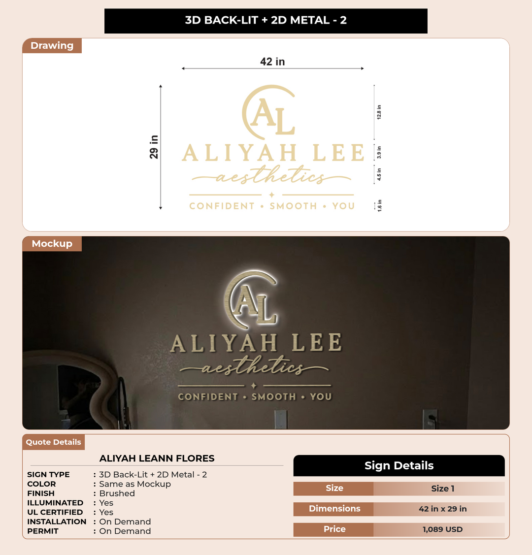 CUSTOM MOCKUP SIGN FOR Aliyah Leann Flores