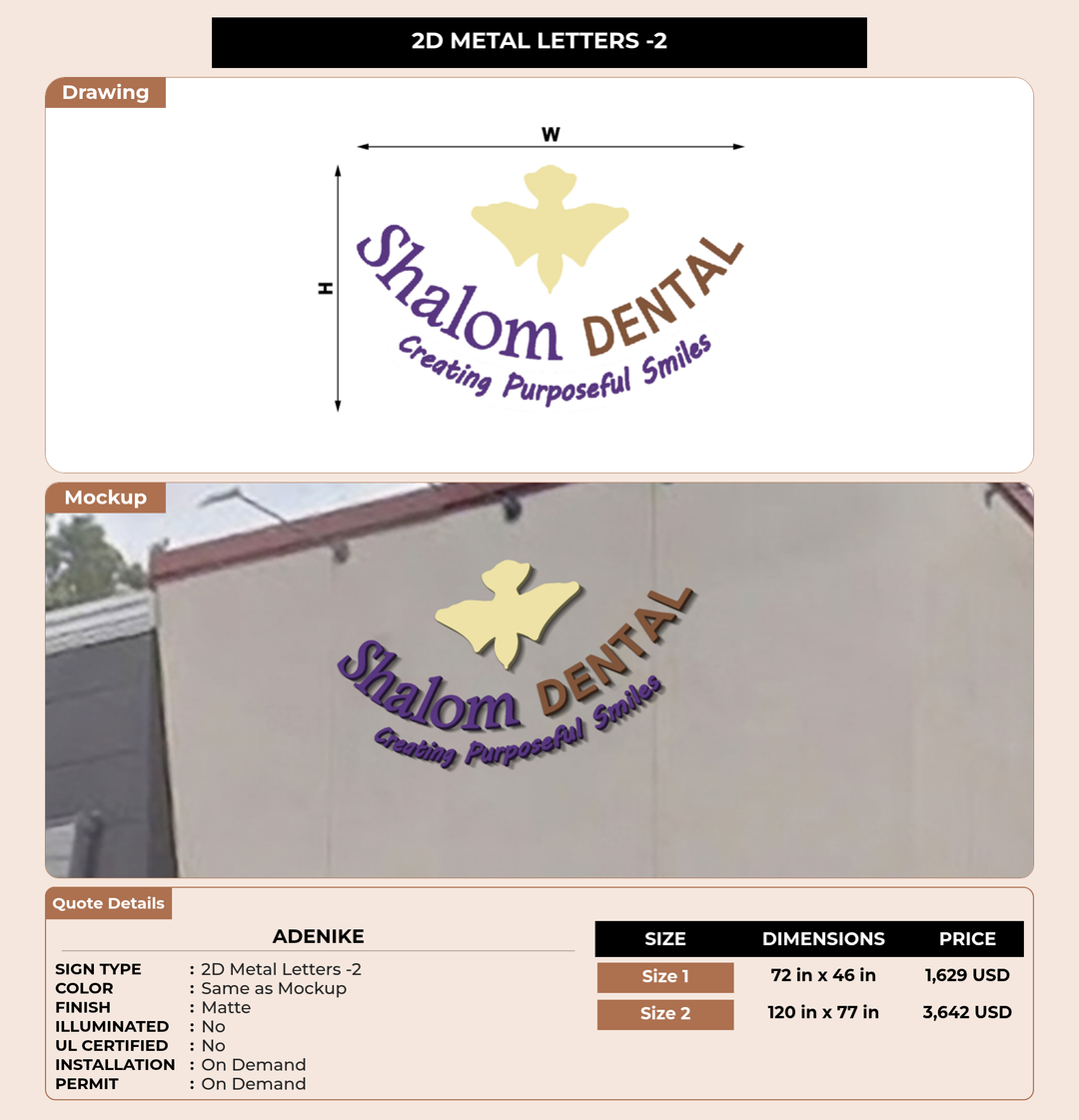 CUSTOM MOCKUP SIGN FOR Adenike