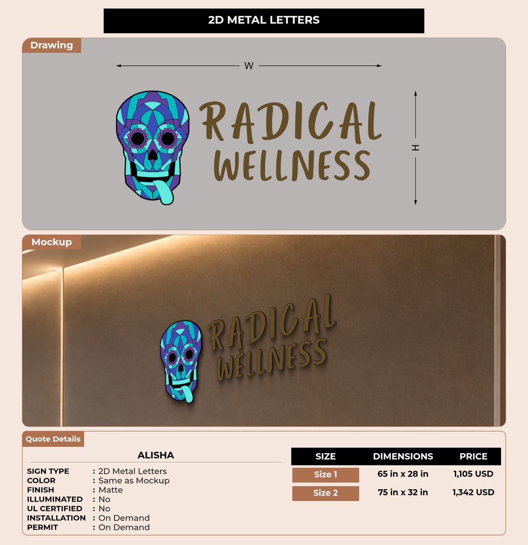 CUSTOM MOCKUP SIGN FOR Alisha