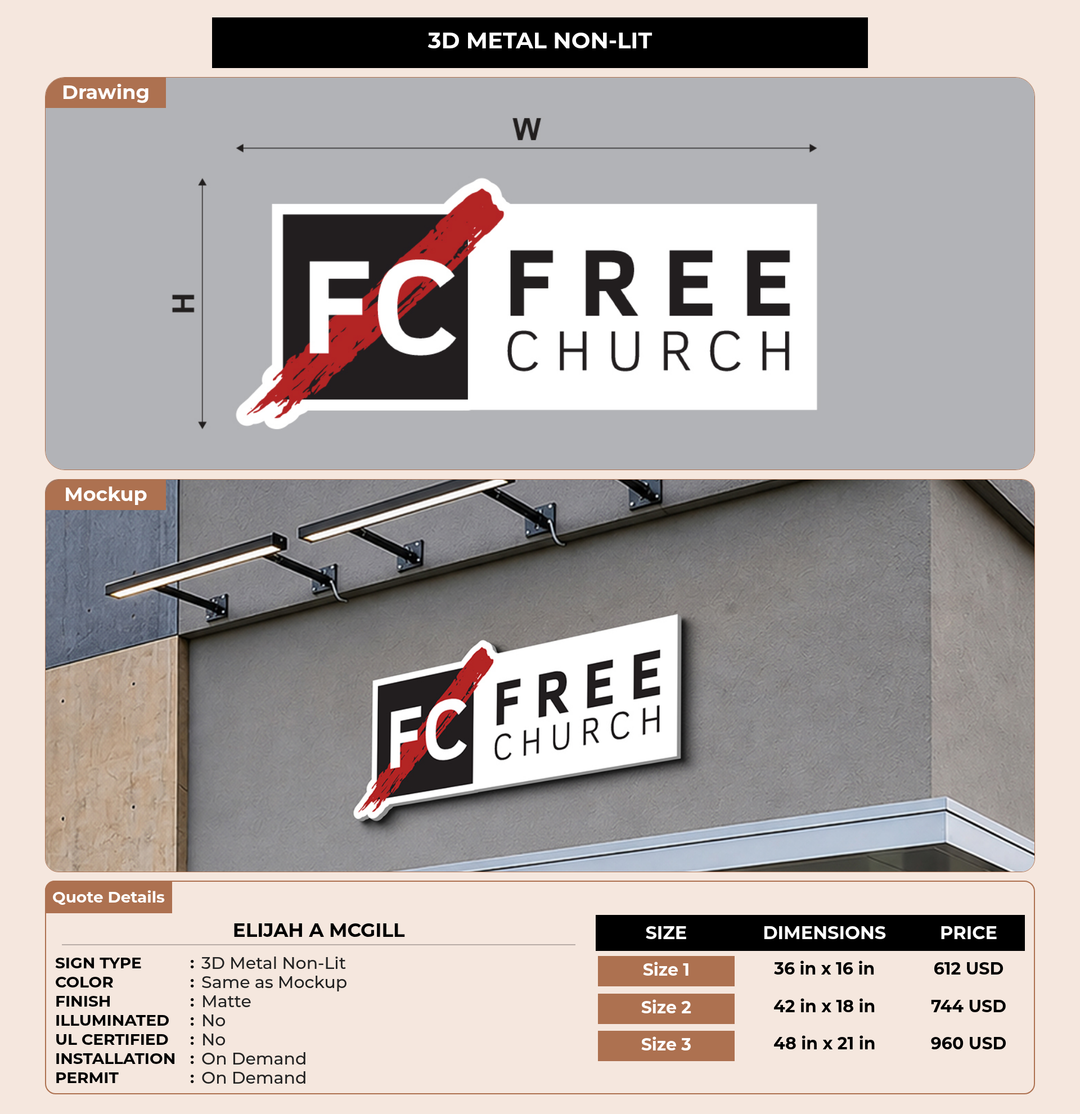 CUSTOM MOCKUP SIGN FOR elijah a mcgill