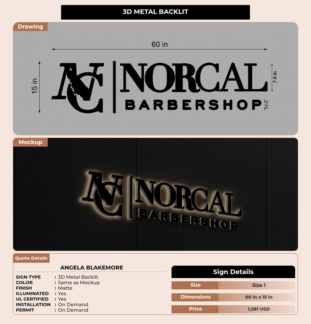 CUSTOM MOCKUP SIGN FOR Angela Blakemore