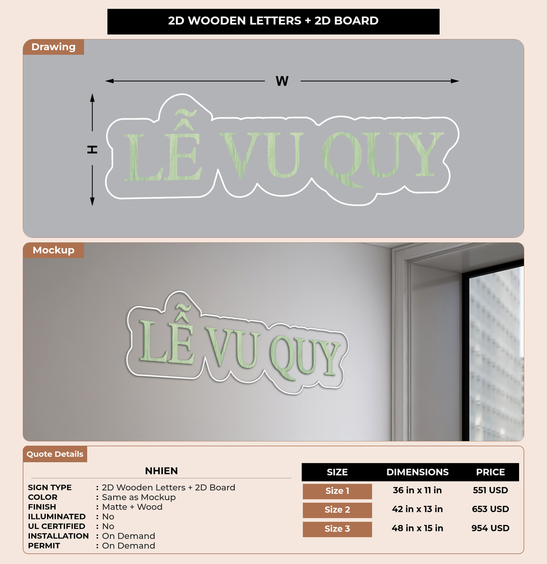 CUSTOM MOCKUP SIGN FOR Nhien