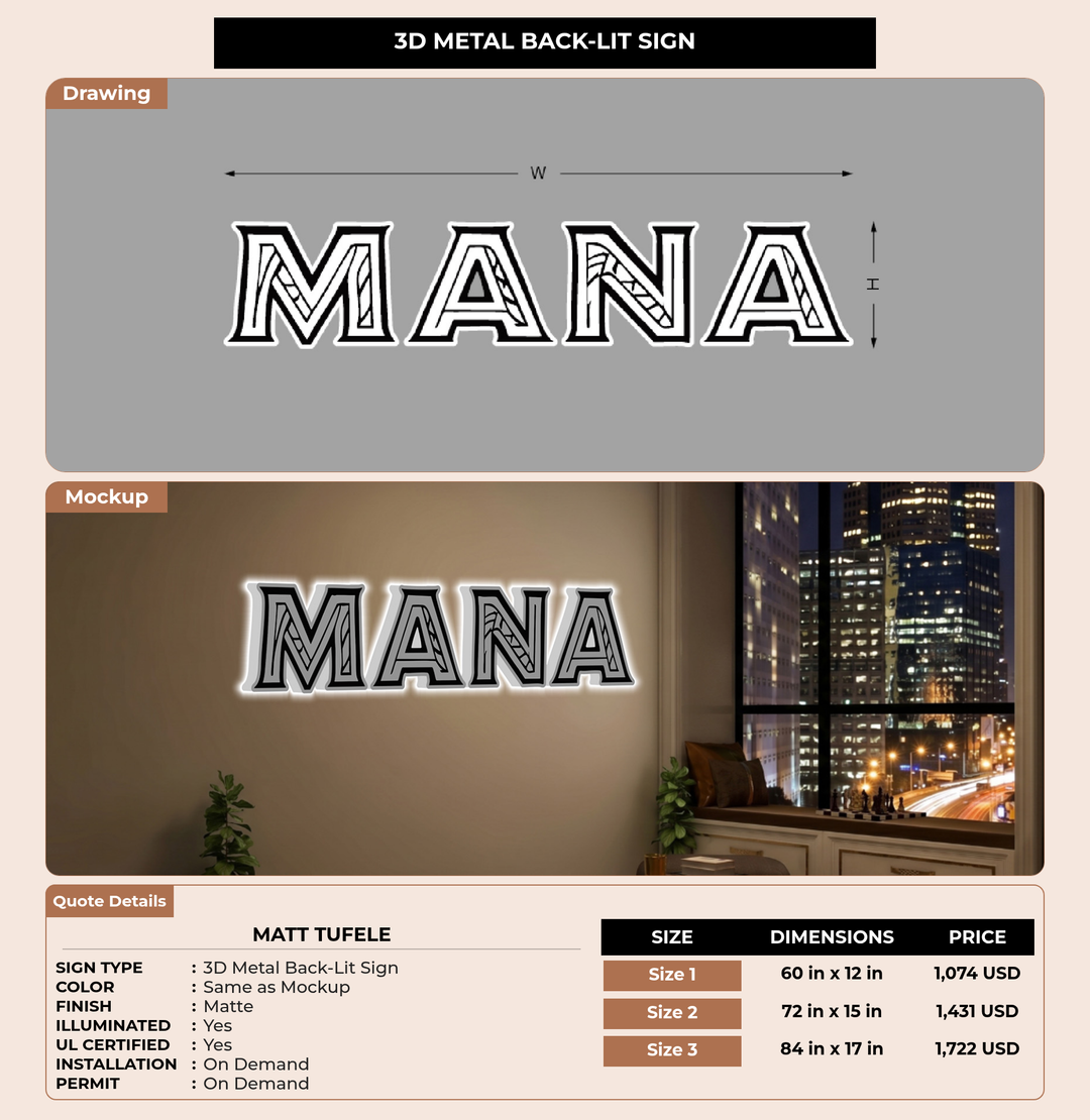 CUSTOM MOCKUP SIGN FOR Matt Tufele