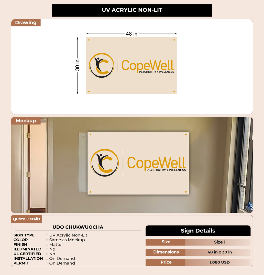 CUSTOM MOCKUP SIGN FOR Udo Chukwuocha