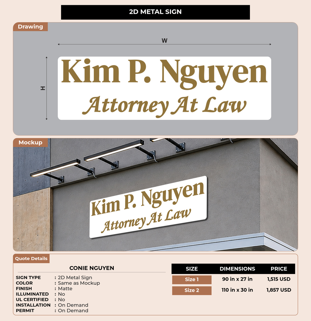 CUSTOM MOCKUP SIGN FOR Conie nguyen