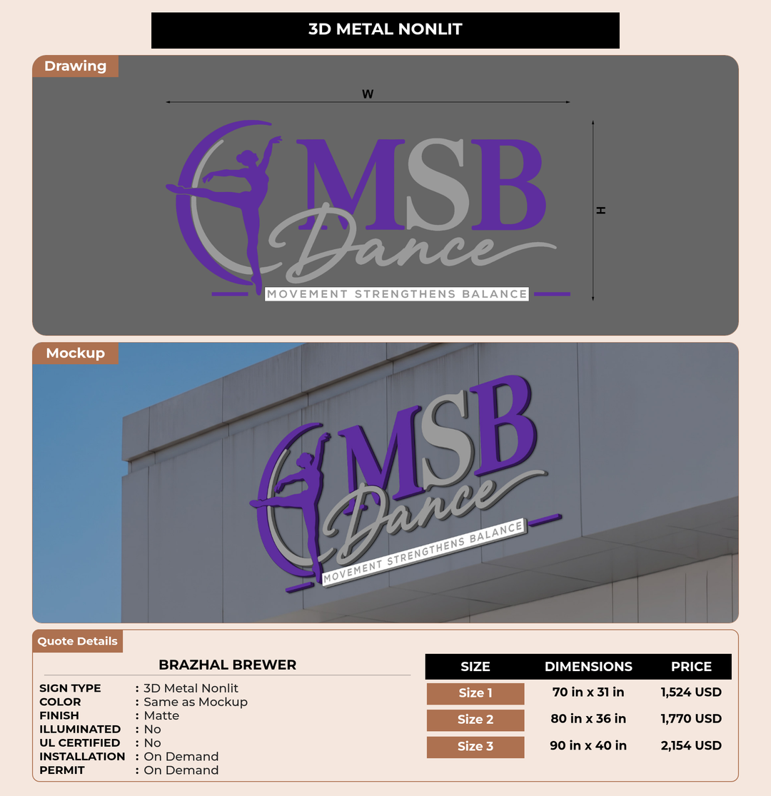 CUSTOM MOCKUP SIGN FOR Brazhal Brewer