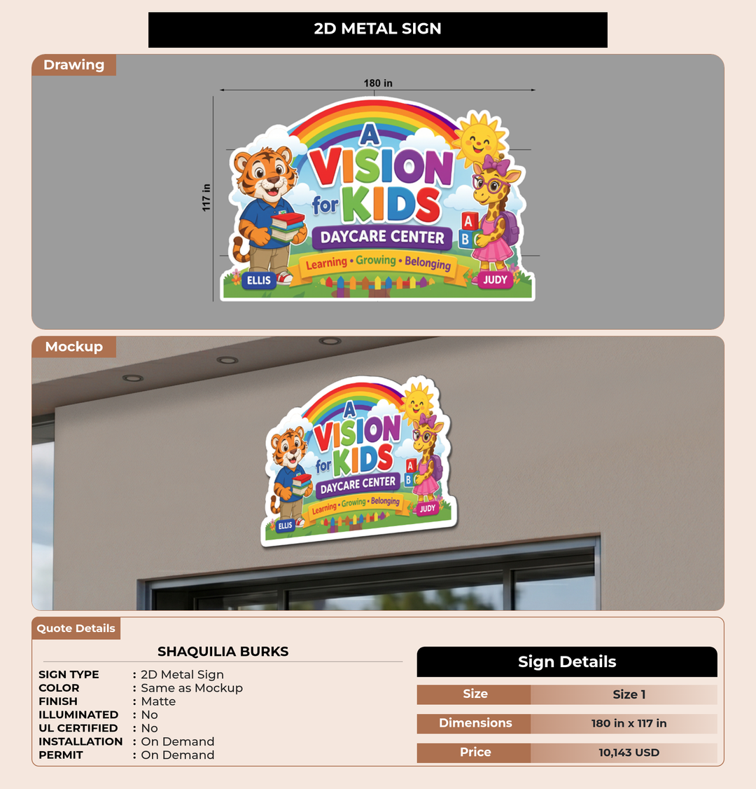 CUSTOM MOCKUP SIGN FOR Shaquilia Burks