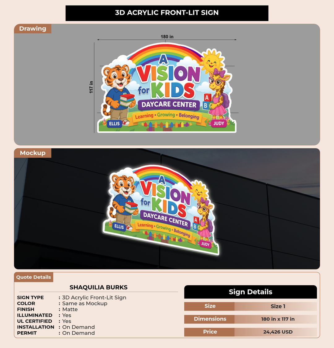 CUSTOM MOCKUP SIGN FOR Shaquilia Burks