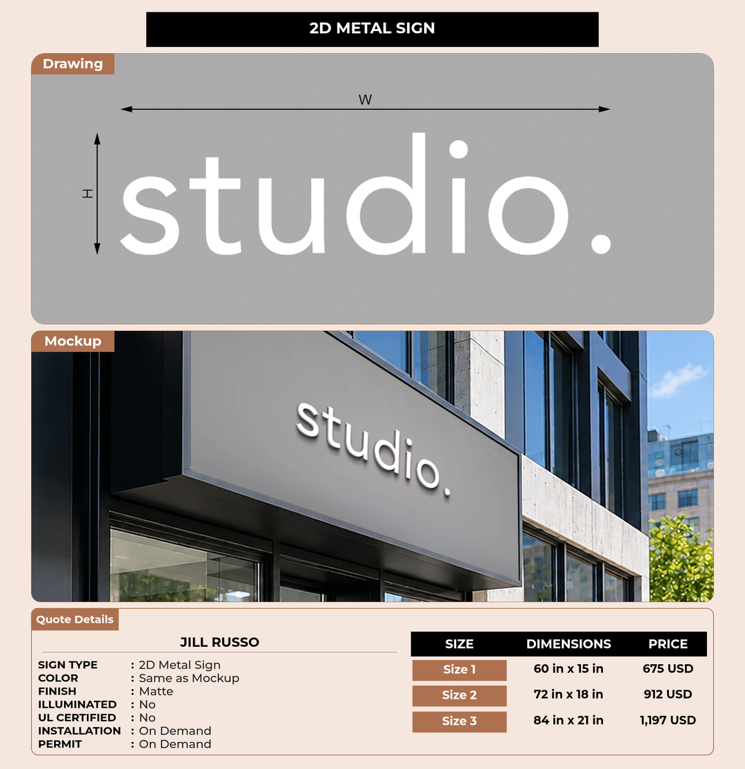 CUSTOM MOCKUP SIGN FOR Jill russo