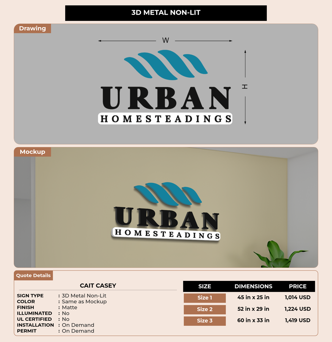 CUSTOM MOCKUP SIGN FOR Cait Casey
