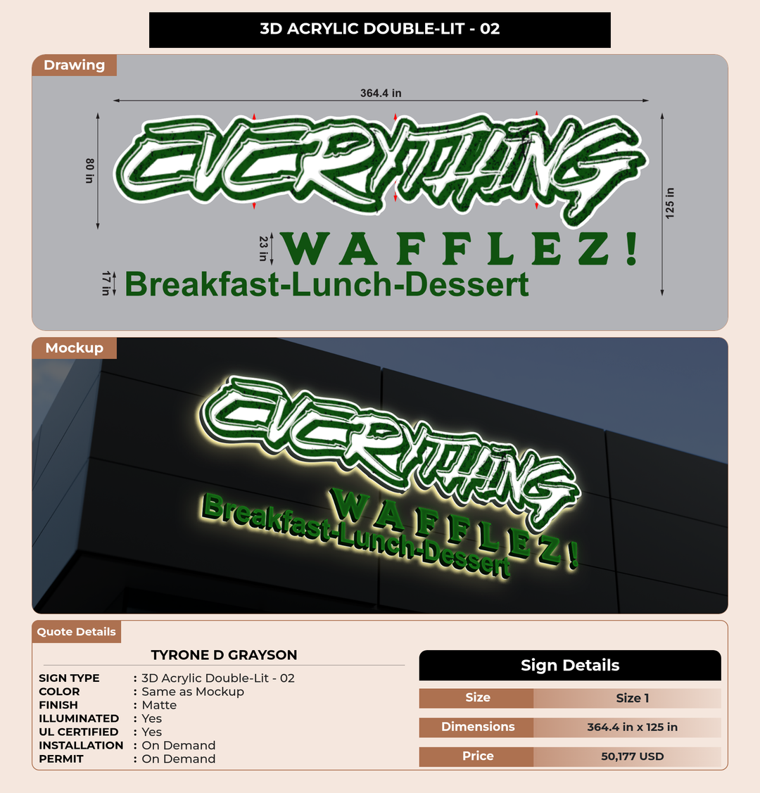 CUSTOM MOCKUP SIGN FOR Tyrone D Grayson