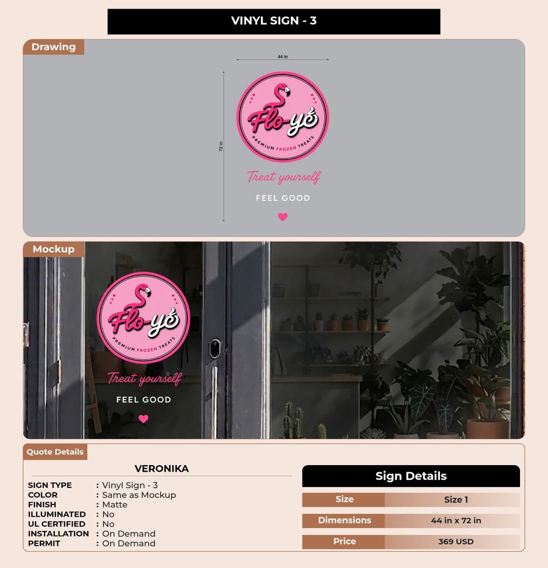 CUSTOM MOCKUP SIGN FOR Veronika