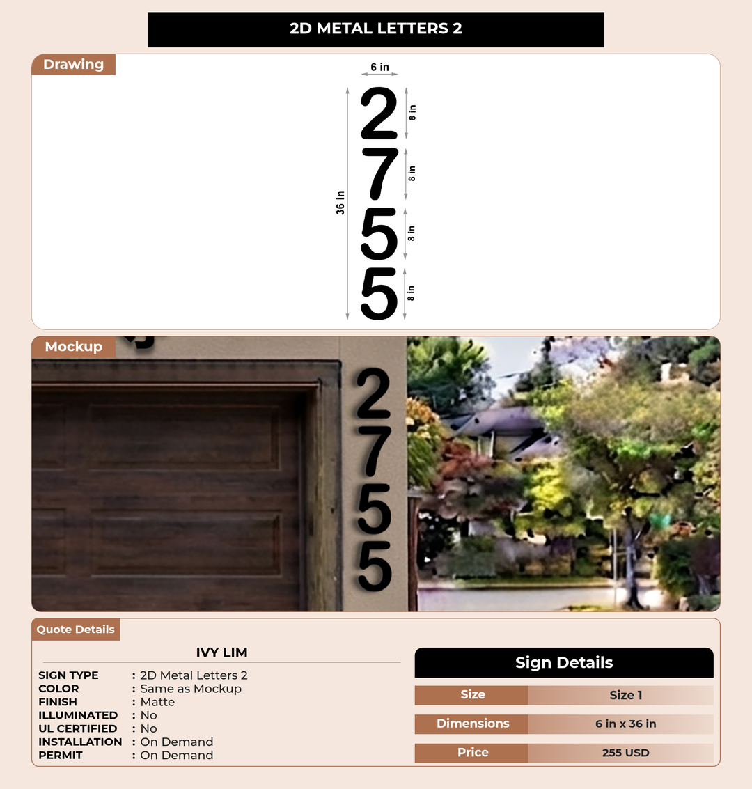 CUSTOM MOCKUP SIGN FOR Ivy Lim