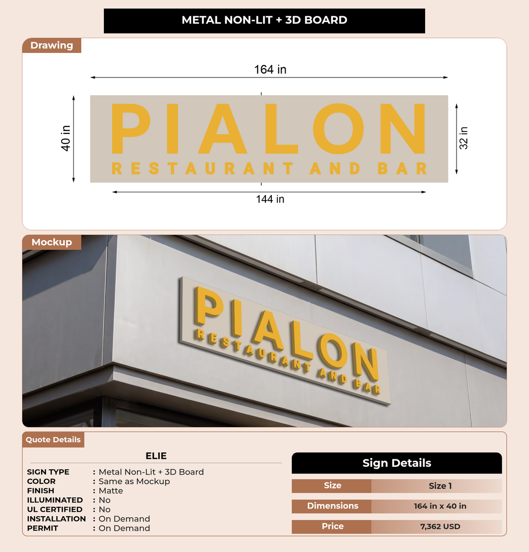 CUSTOM MOCKUP SIGN FOR Elie