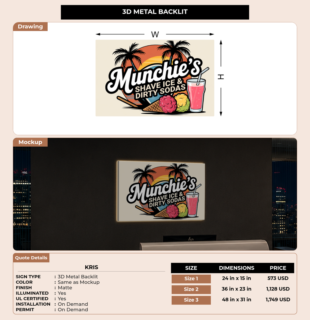 CUSTOM MOCKUP SIGN FOR Kris