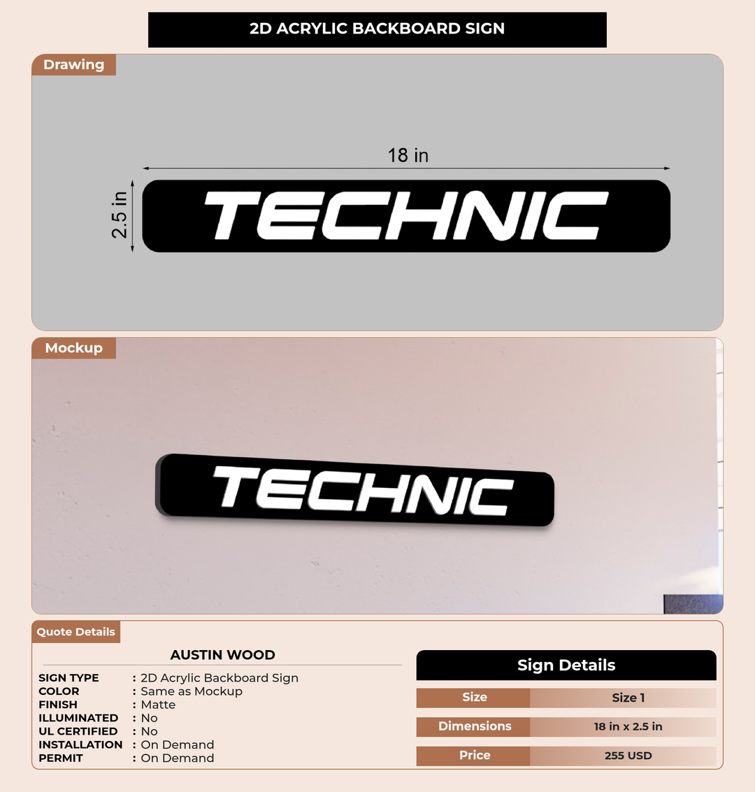 CUSTOM MOCKUP SIGN FOR Austin Wood