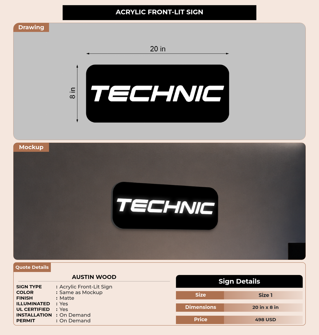 CUSTOM MOCKUP SIGN FOR Austin Wood
