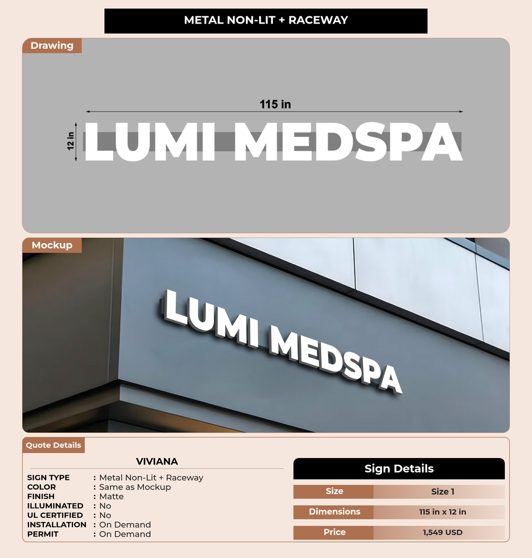 CUSTOM MOCKUP SIGN FOR Viviana