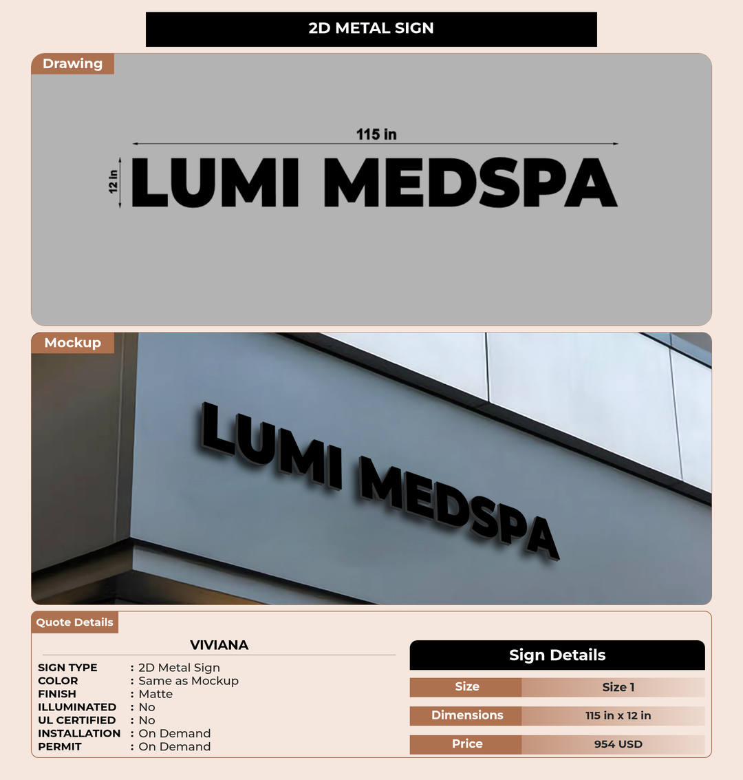 CUSTOM MOCKUP SIGN FOR Viviana