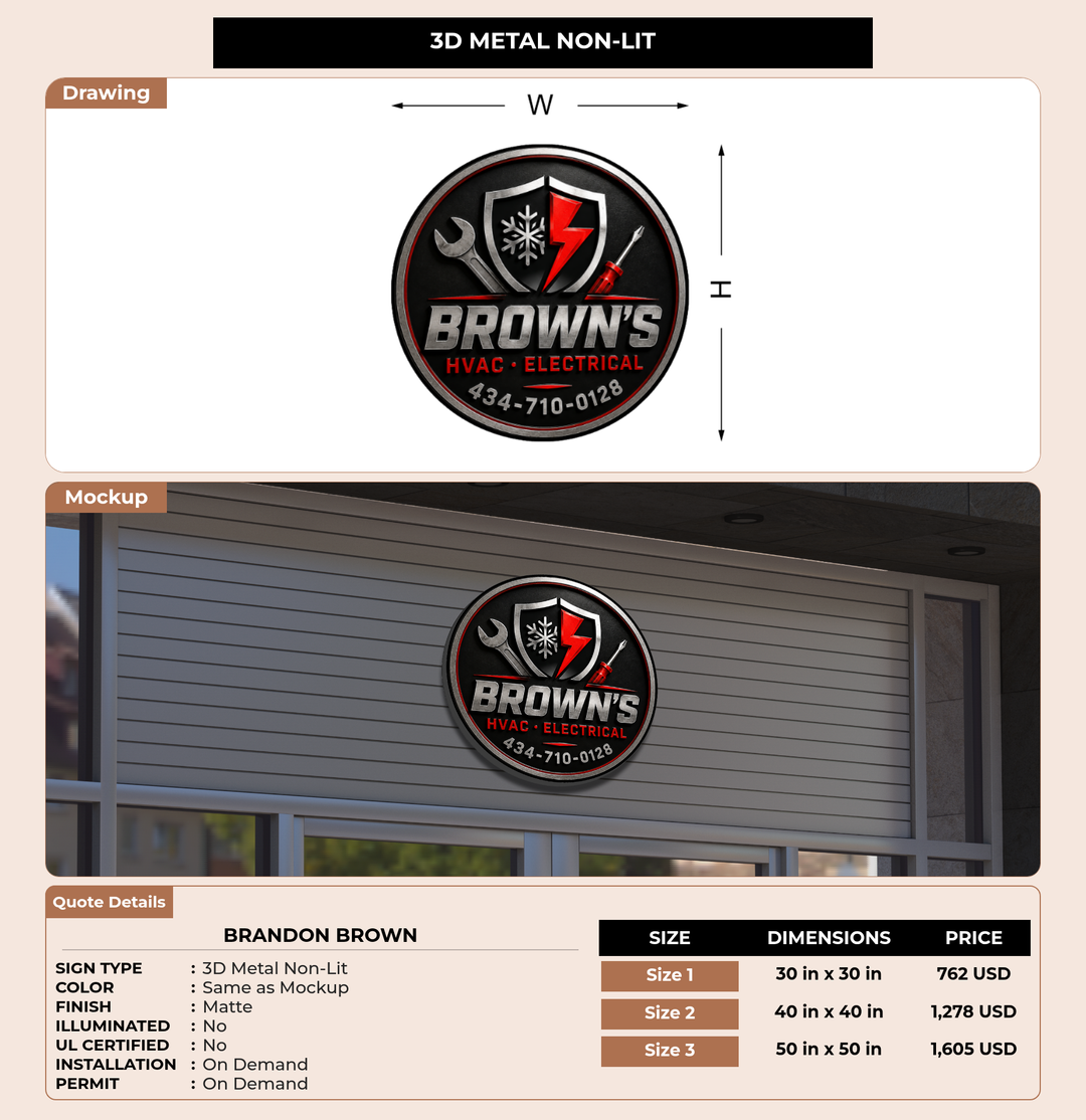 CUSTOM MOCKUP SIGN FOR Brandon Brown