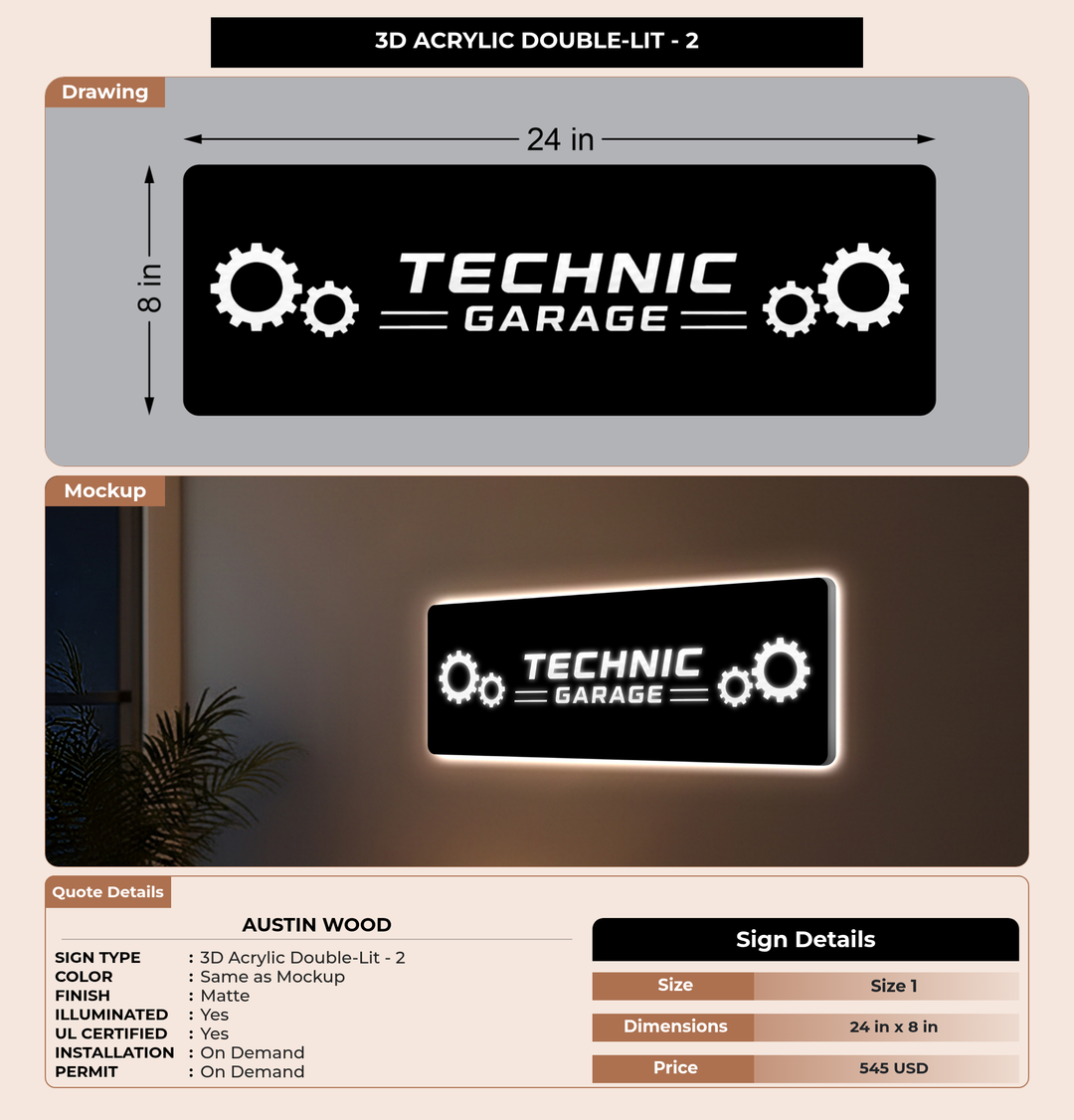 CUSTOM MOCKUP SIGN FOR Austin Wood