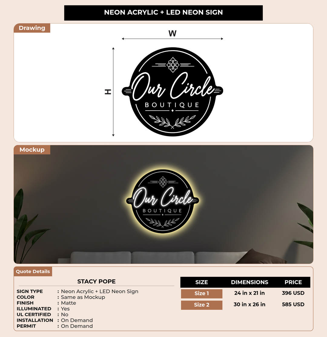 CUSTOM MOCKUP SIGN FOR Stacy Pope
