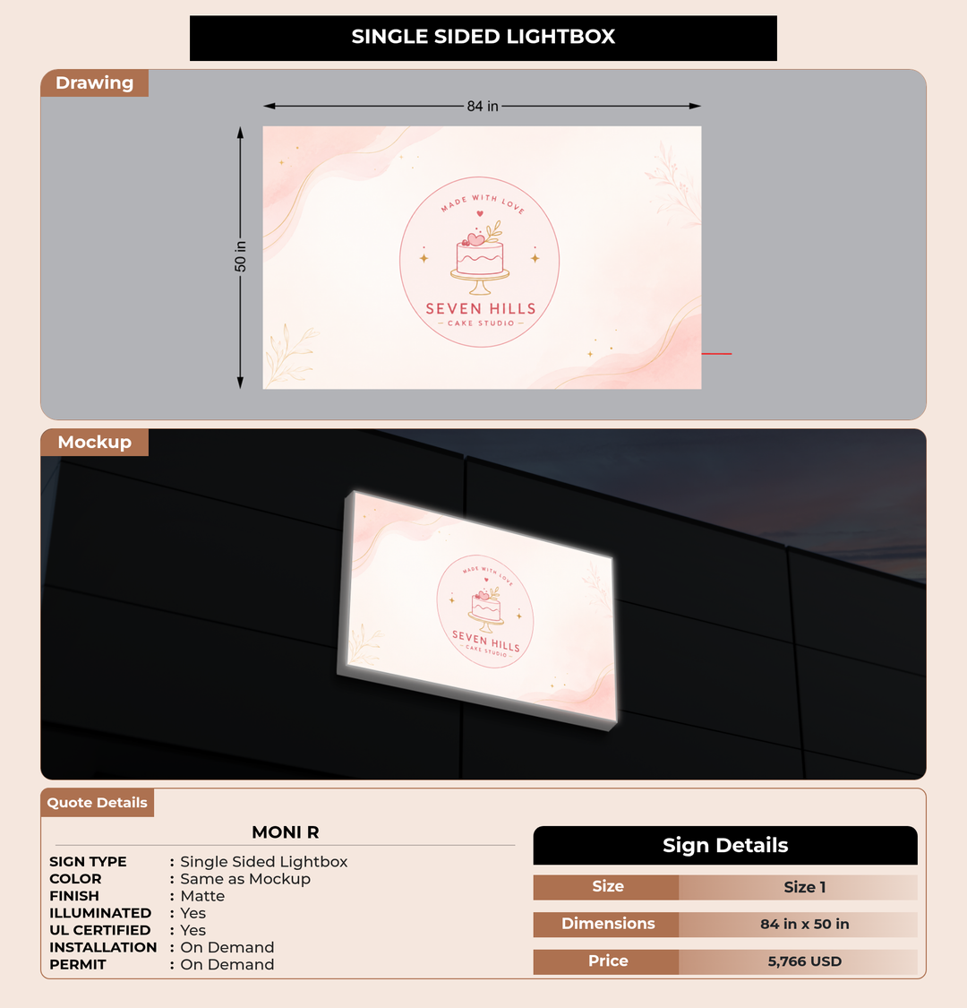 CUSTOM MOCKUP SIGN FOR Moni R
