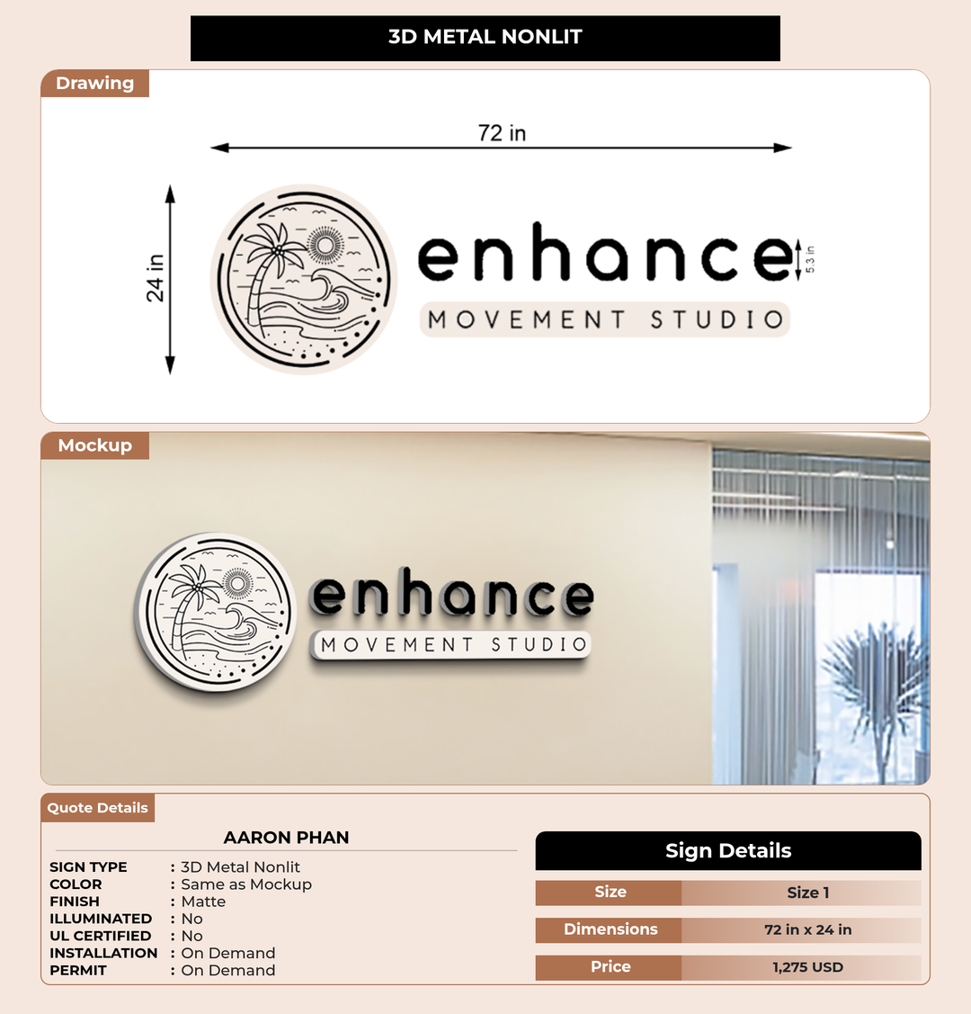 CUSTOM MOCKUP SIGN FOR Aaron Phan