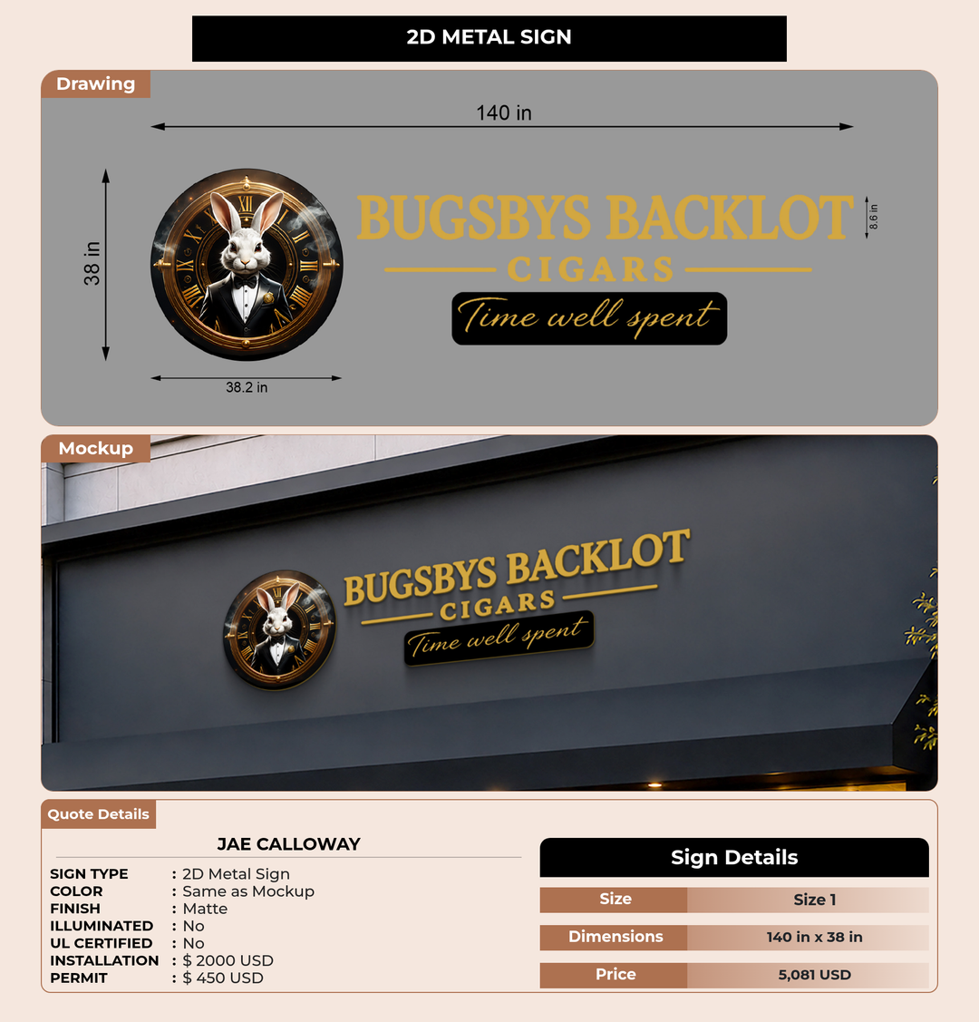 CUSTOM MOCKUP SIGN FOR JAE CALLOWAY