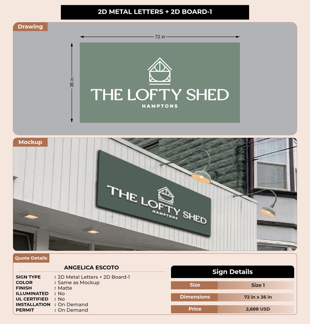 CUSTOM MOCKUP SIGN FOR Angelica escoto
