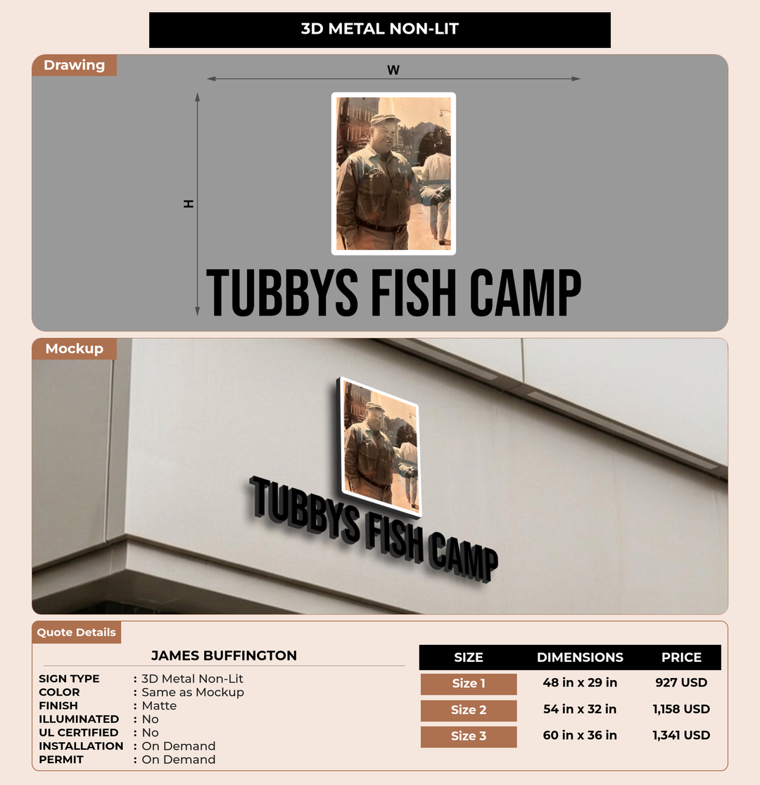 CUSTOM MOCKUP SIGN FOR James Buffington