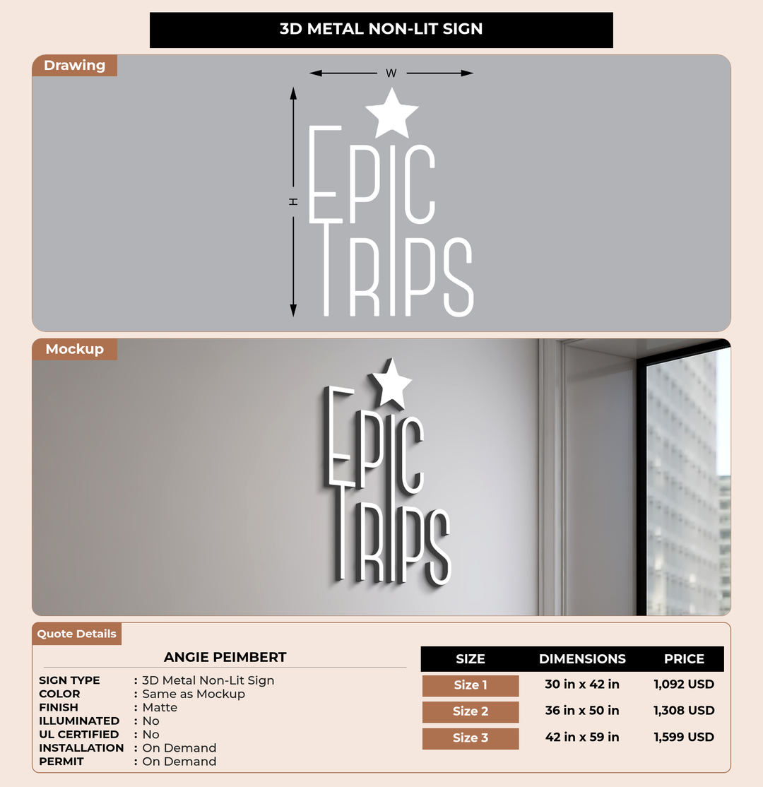 CUSTOM MOCKUP SIGN FOR Angie Peimbert