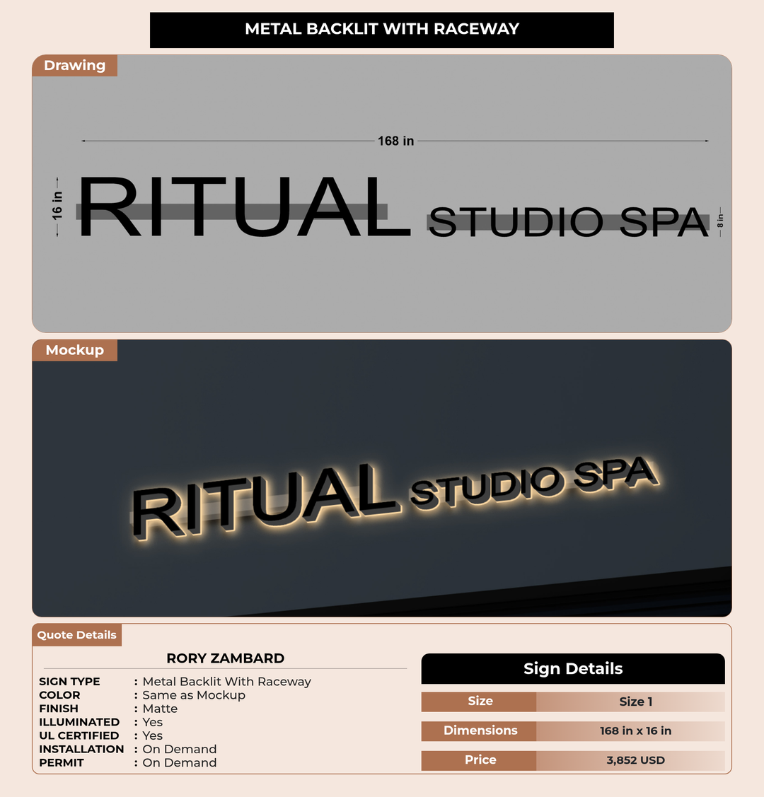 CUSTOM MOCKUP SIGN FOR Rory Zambard