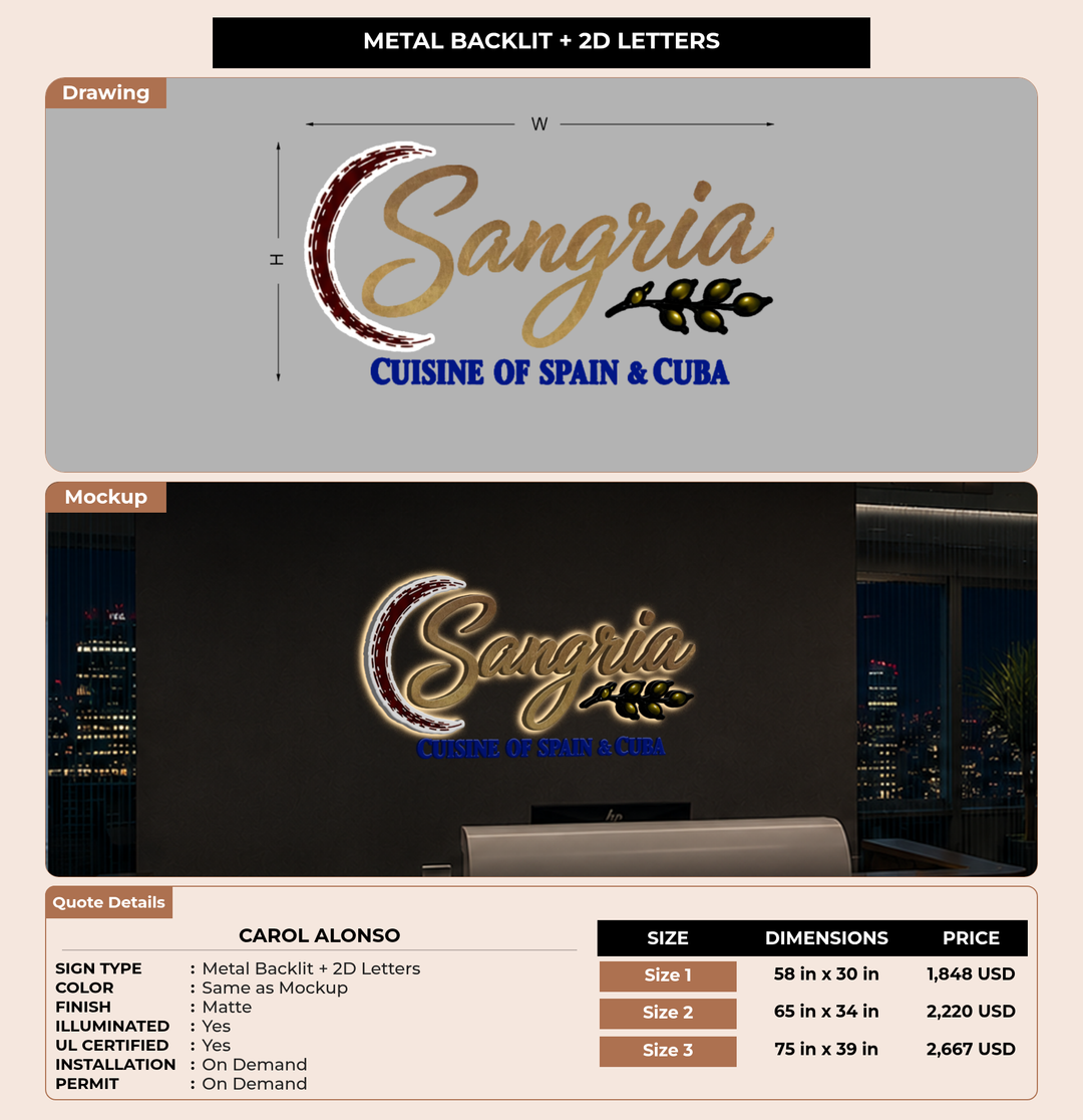 CUSTOM MOCKUP SIGN FOR Carol Alonso