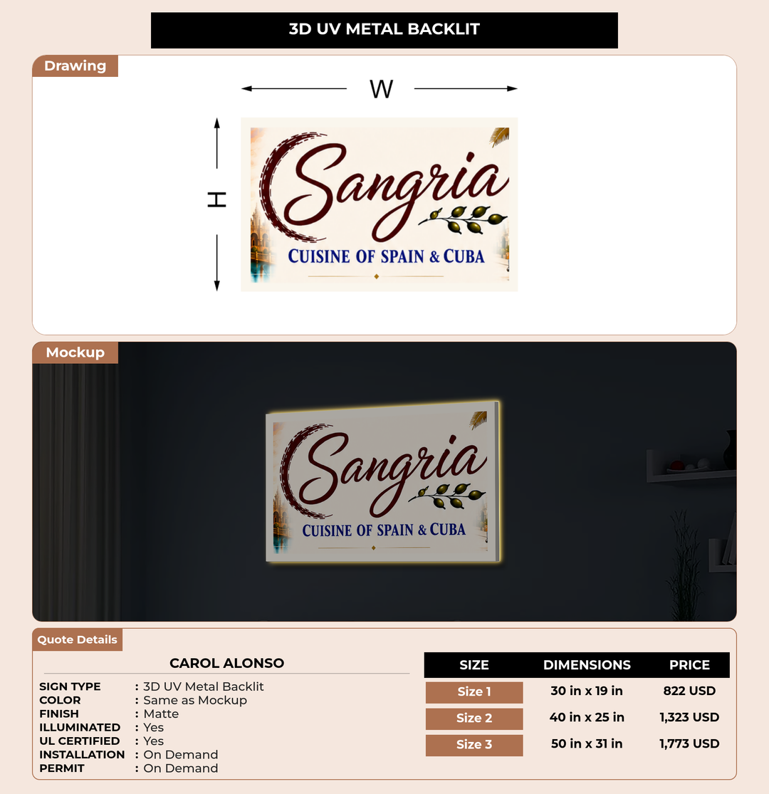 CUSTOM MOCKUP SIGN FOR Carol Alonso