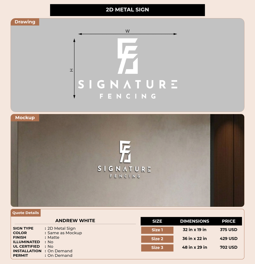 CUSTOM MOCKUP SIGN FOR Andrew White