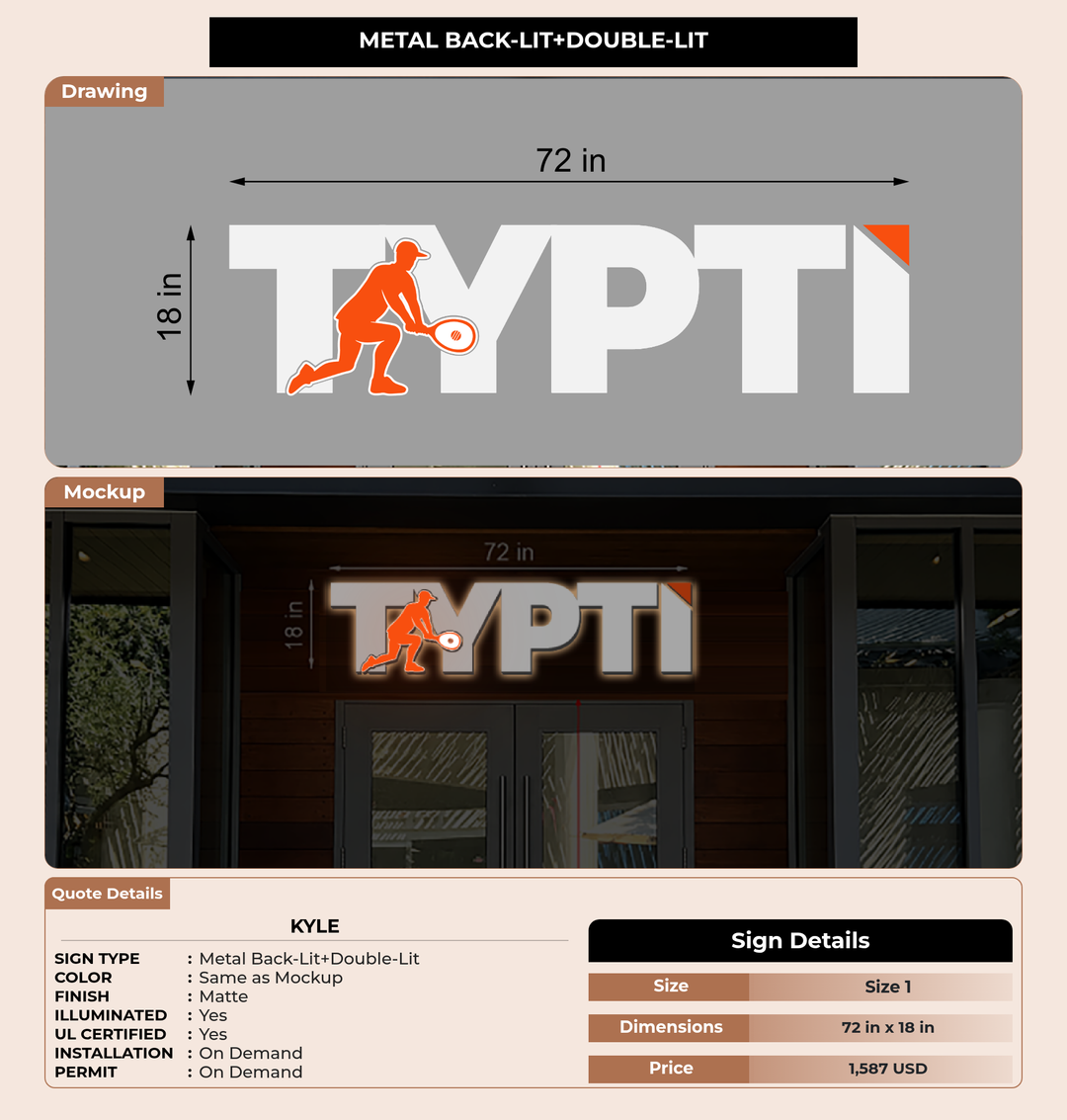 CUSTOM MOCKUP SIGN FOR Kyle