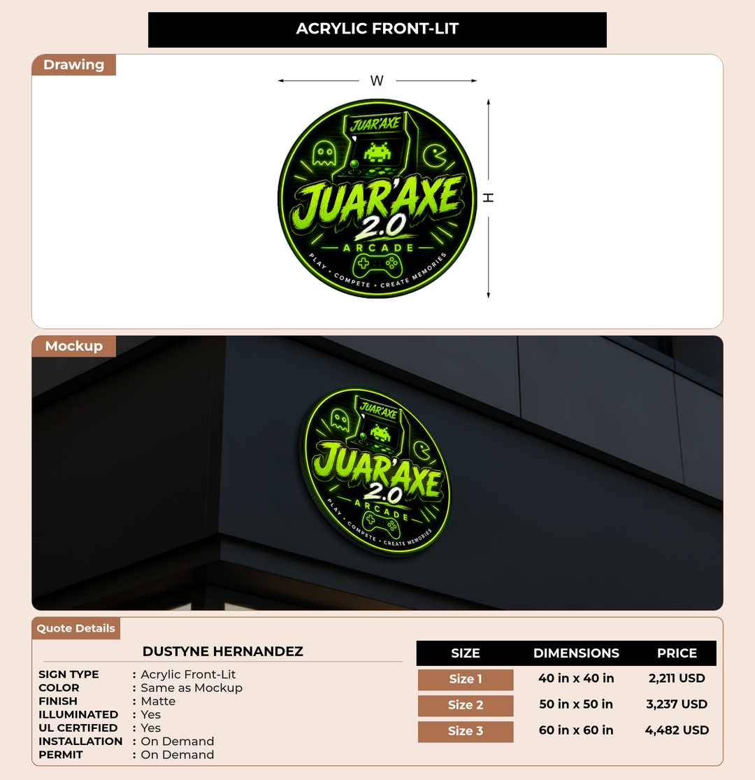 CUSTOM MOCKUP SIGN FOR dustyne hernandez