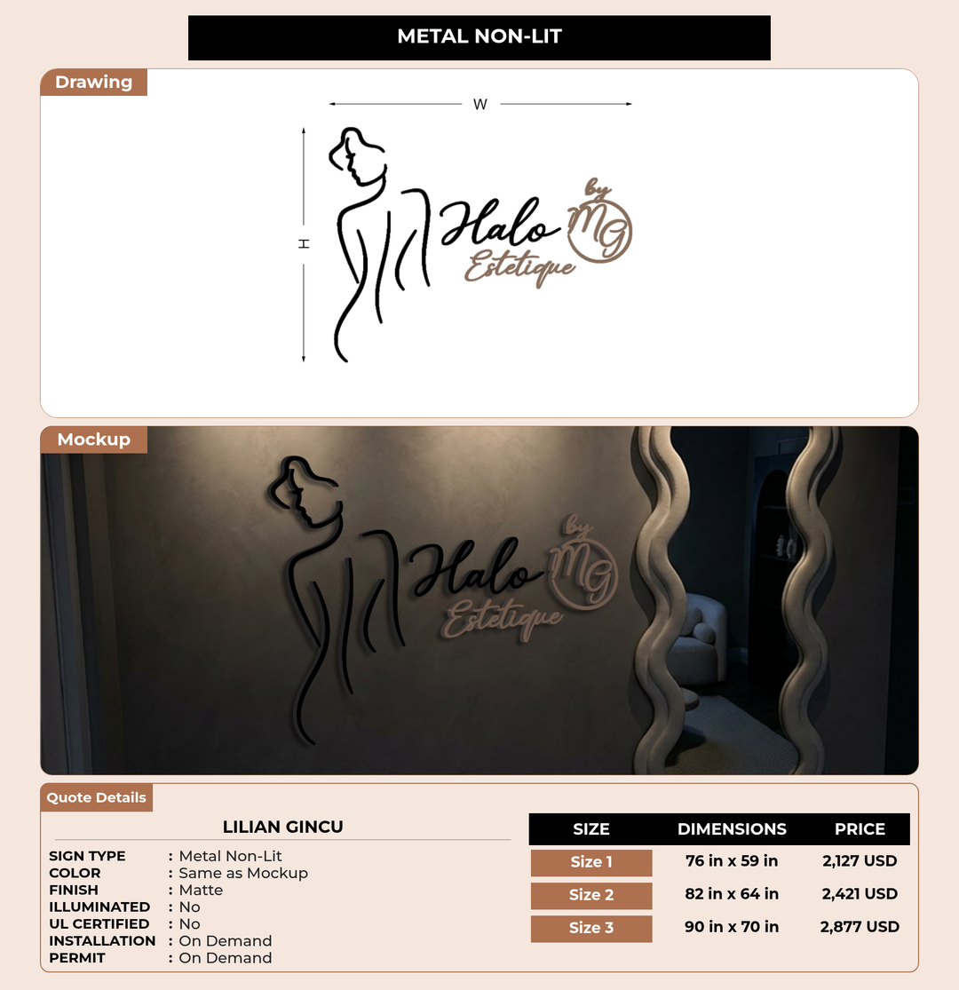 CUSTOM MOCKUP SIGN FOR Lilian Gincu