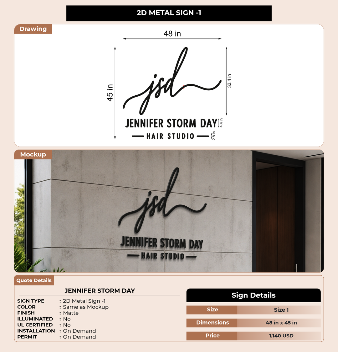 CUSTOM MOCKUP SIGN FOR Jennifer Storm Day