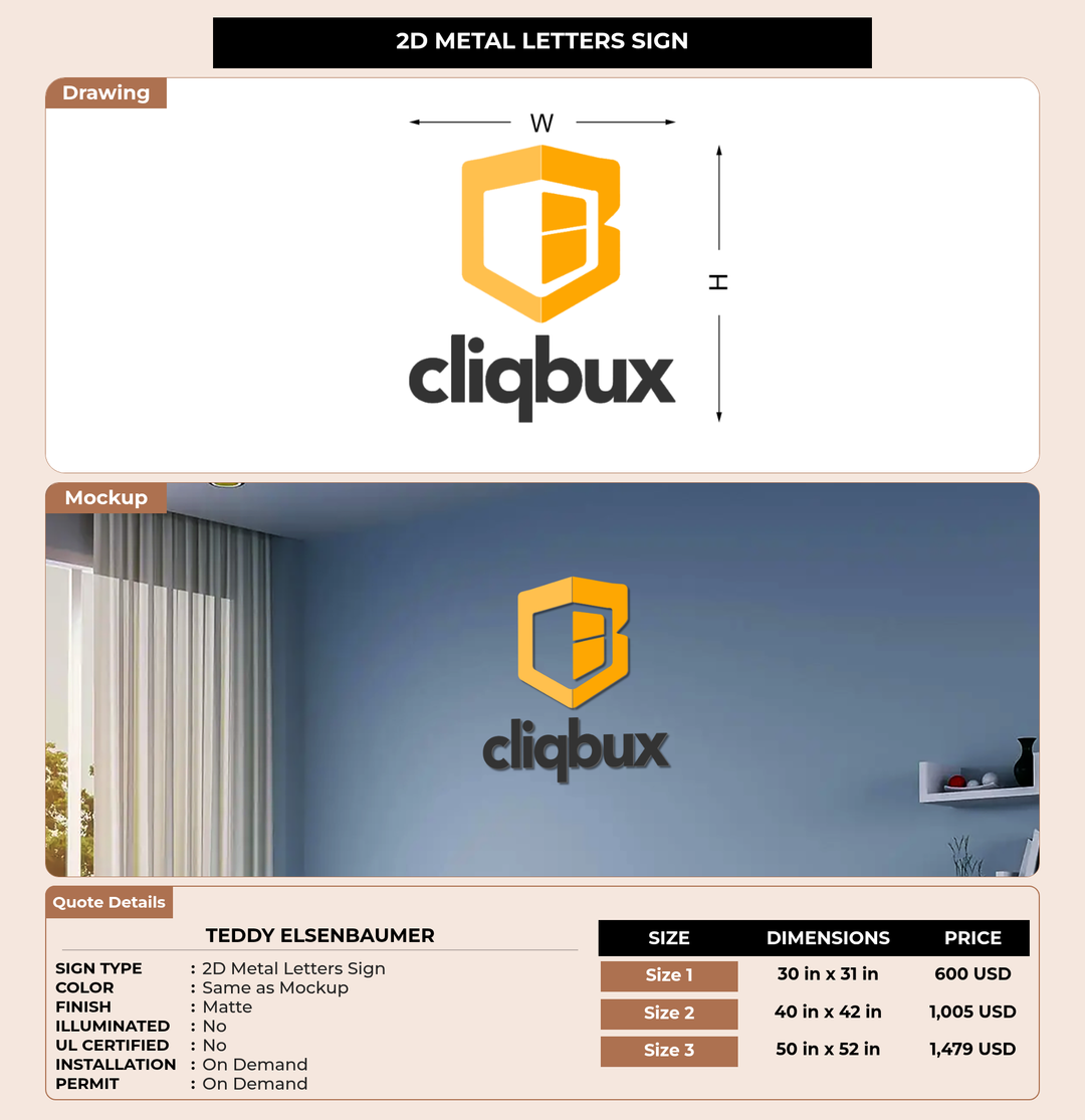 CUSTOM MOCKUP SIGN FOR Teddy Elsenbaumer