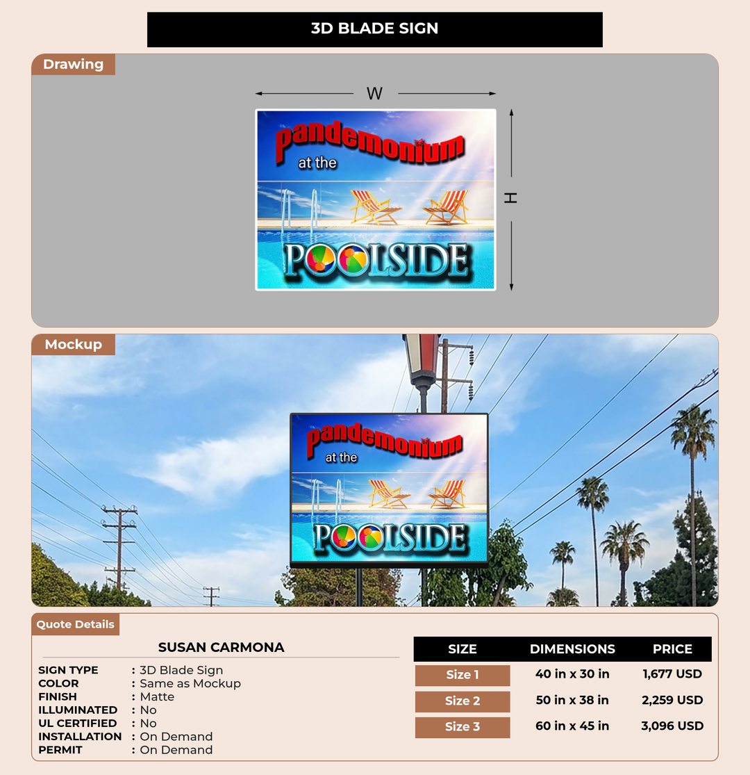 CUSTOM MOCKUP SIGN FOR Susan Carmona