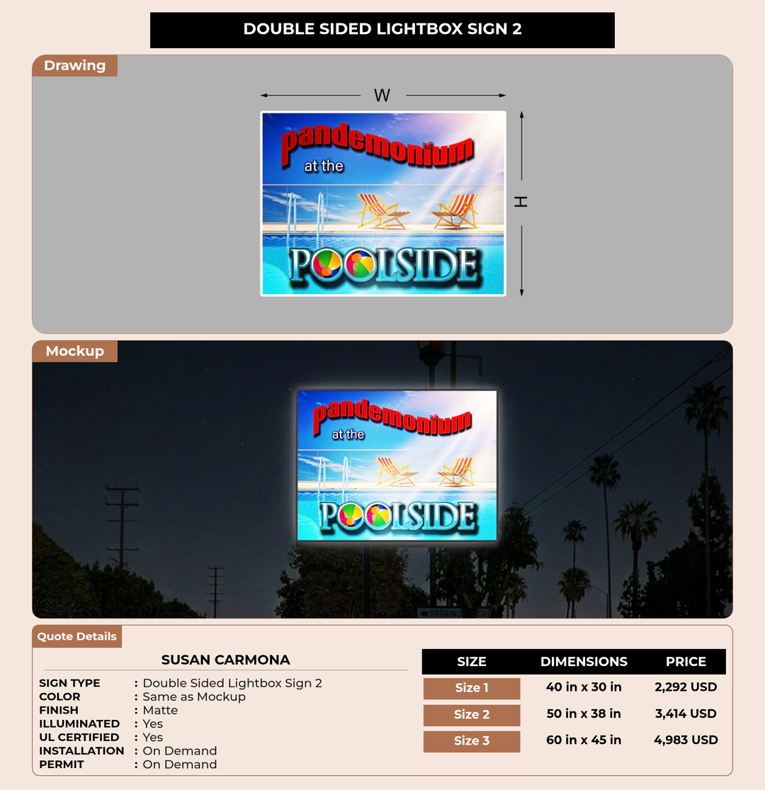 CUSTOM MOCKUP SIGN FOR Susan Carmona