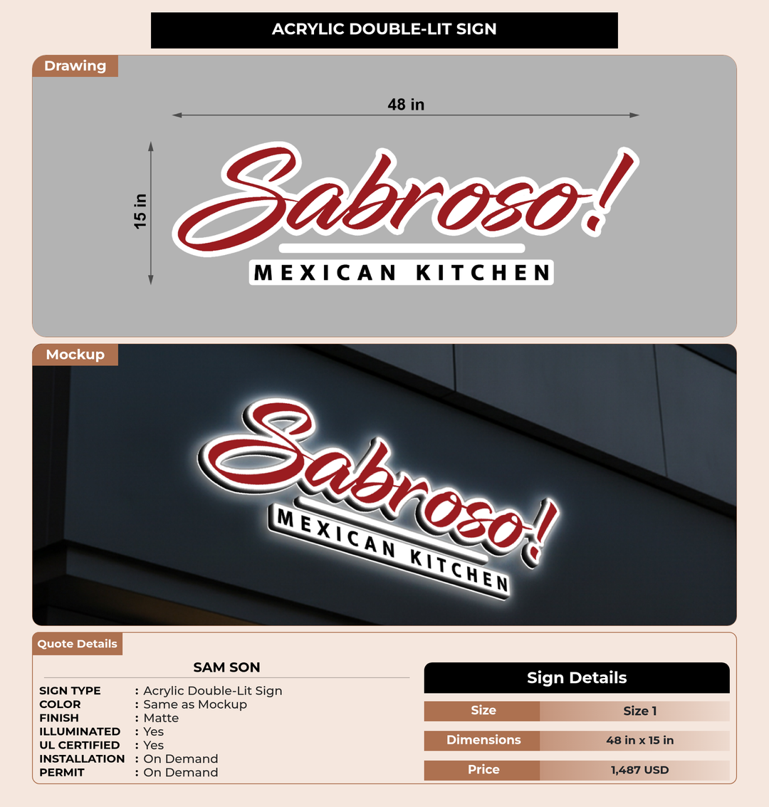 CUSTOM MOCKUP SIGN FOR Sam Son
