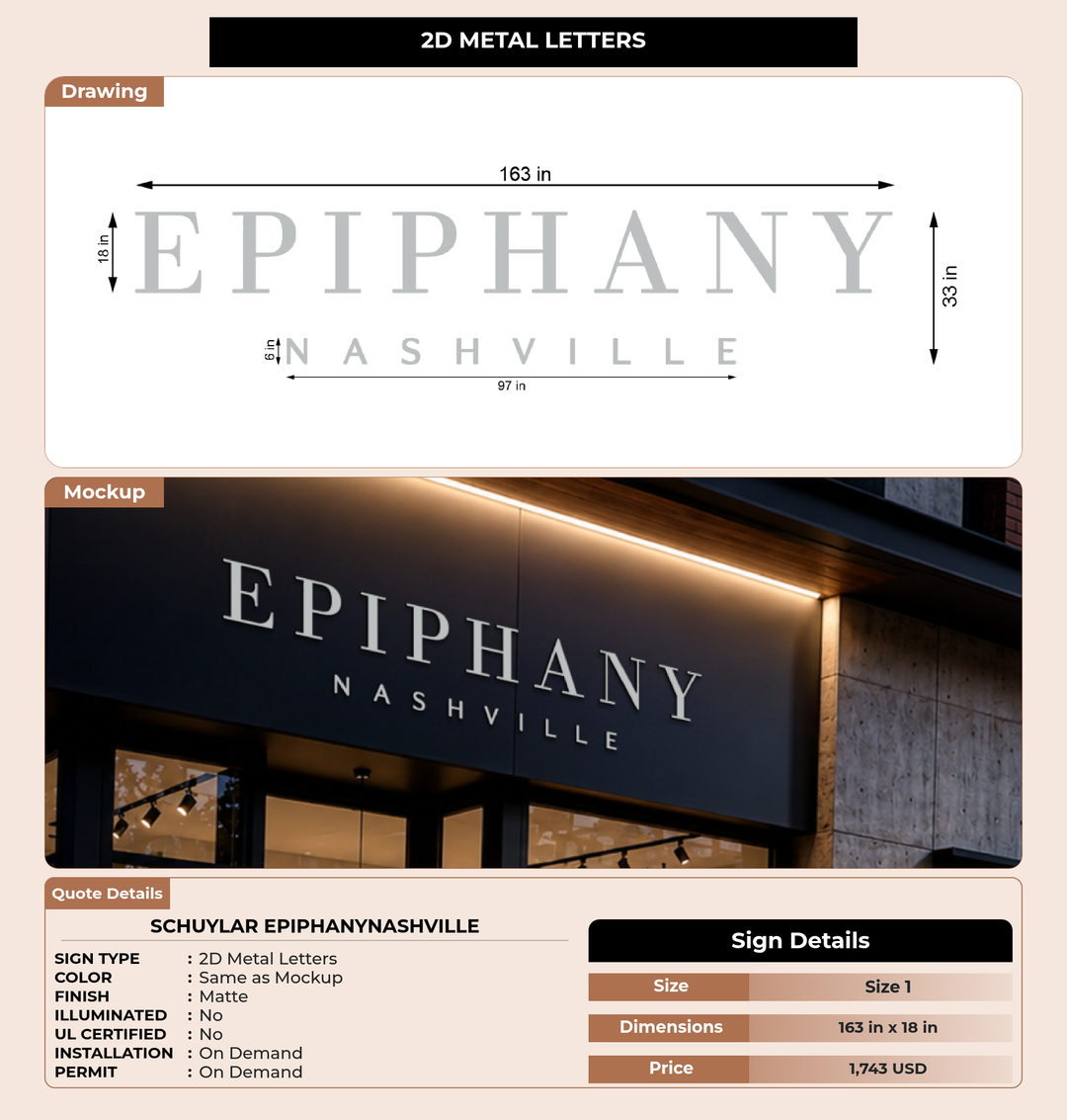 CUSTOM MOCKUP SIGN FOR Schuylar Epiphanynashville