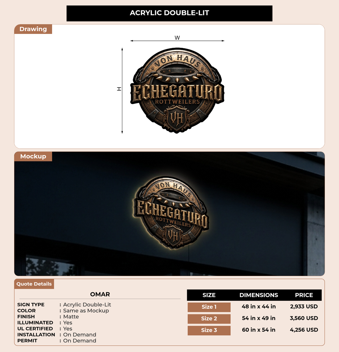 CUSTOM MOCKUP SIGN FOR Omar