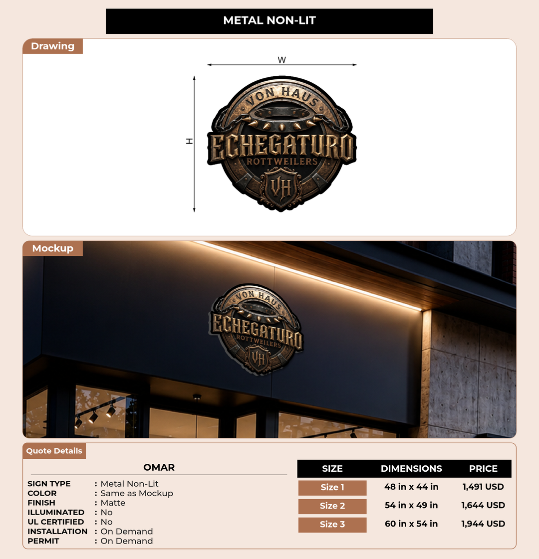 CUSTOM MOCKUP SIGN FOR Omar
