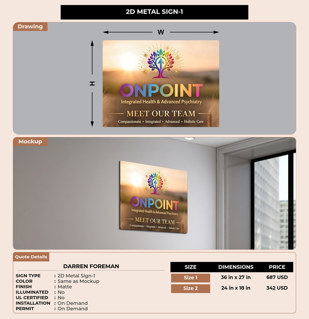 CUSTOM MOCKUP SIGN FOR DARREN FOREMAN