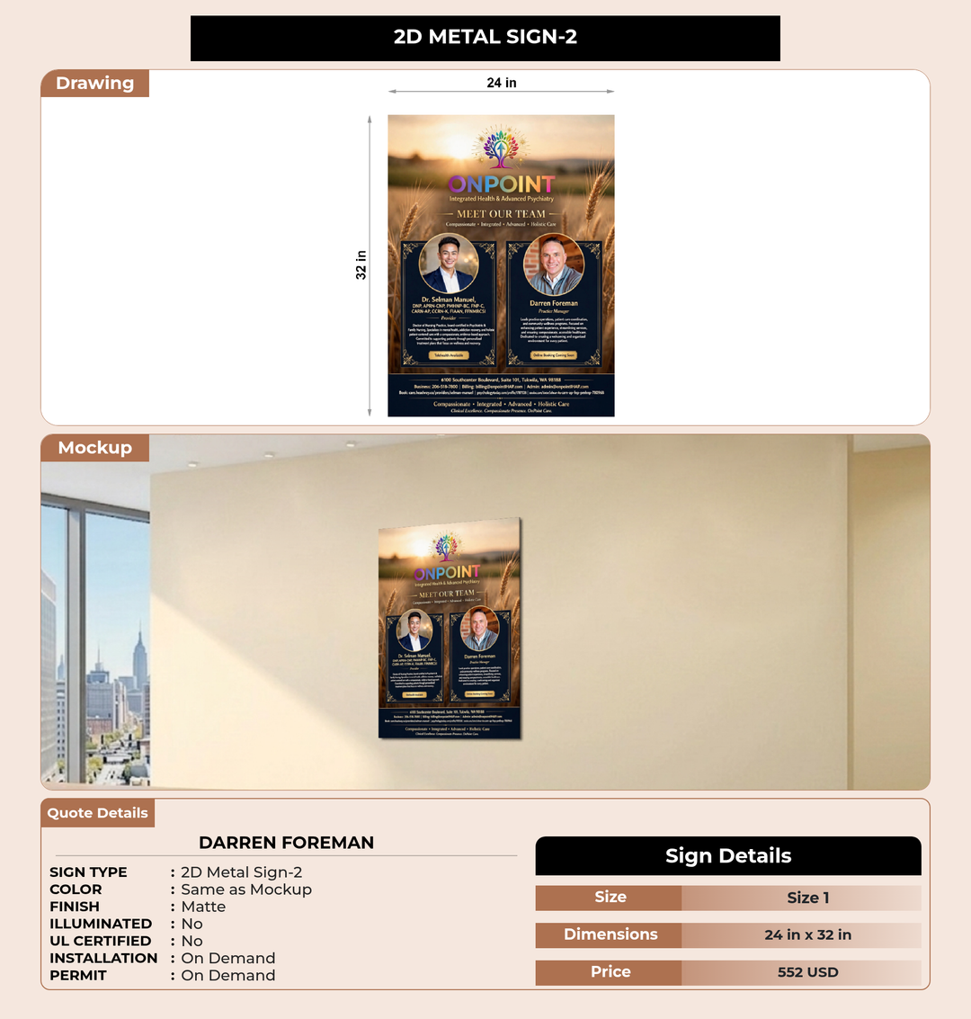CUSTOM MOCKUP SIGN FOR DARREN FOREMAN