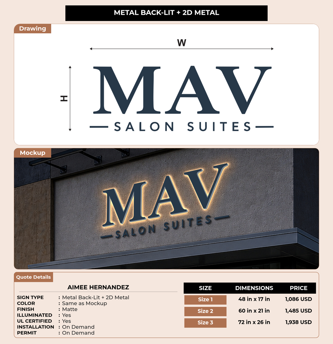 CUSTOM MOCKUP SIGN FOR Aimee Hernandez